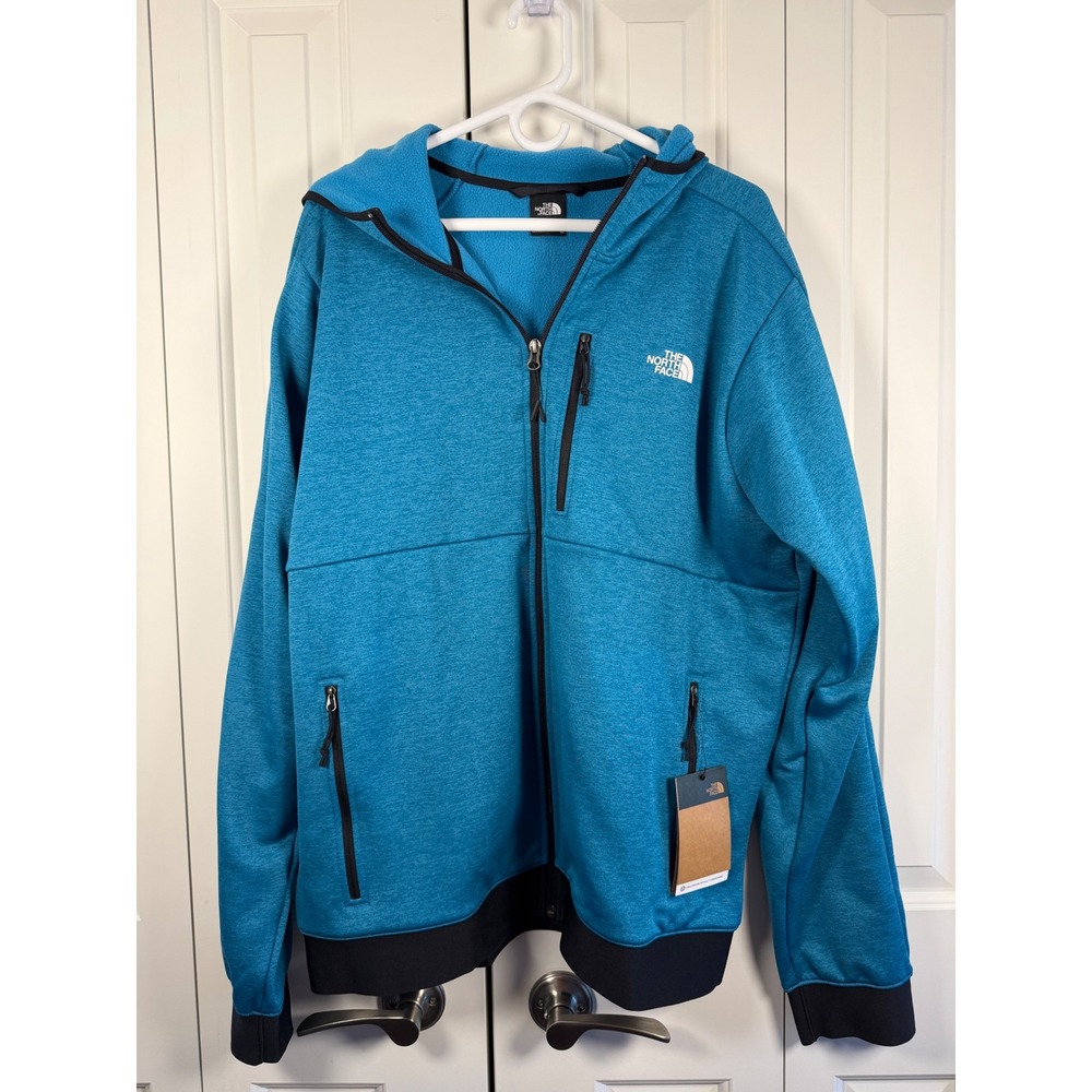 The North Face Mens Pioneer Peak Full Zip Hoodie Digital Steel Blue XL NWT
